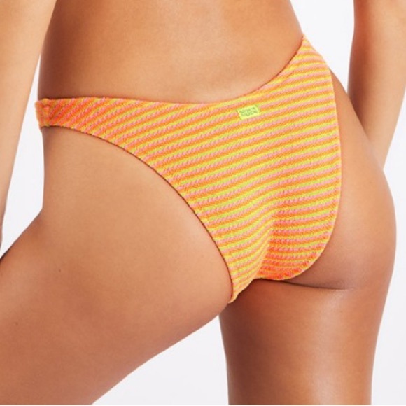 ♡SALE‼️ BNWT VIBRANT Designer Bananamoon Couture™ BOLD ☆Neonstripe☆ Bikini♡ M/M♡ - Picture 4 of 11